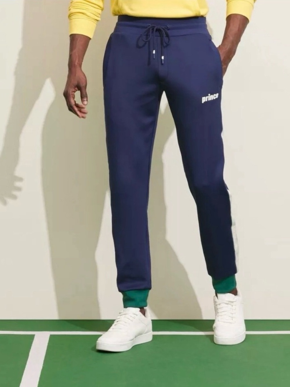 Prince Pickleball Men's Navy Blue Warm-Up Pointe Slim Joggers S